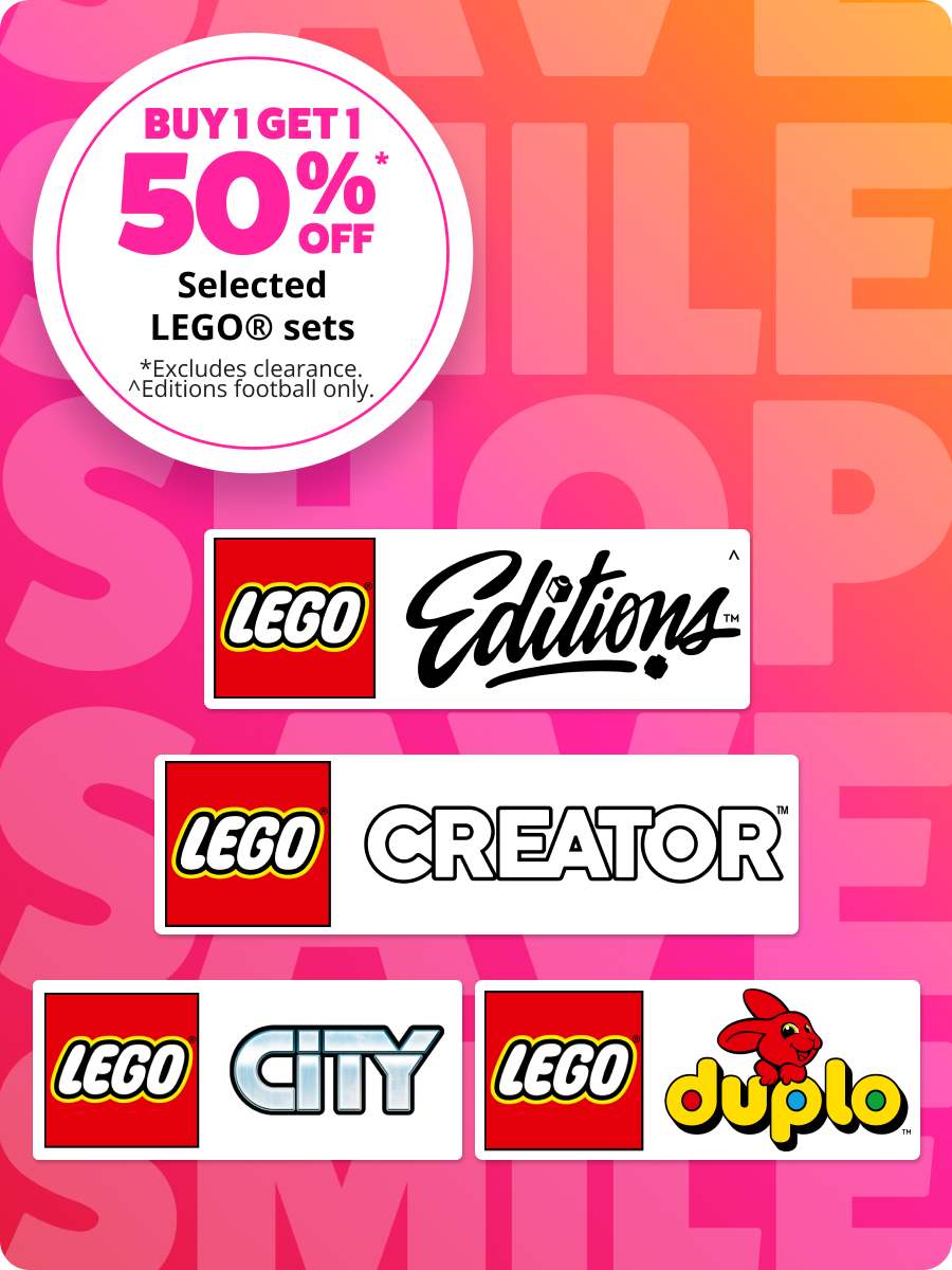 Buy 1 get 1 HALF PRICE On selected LEGO® sets