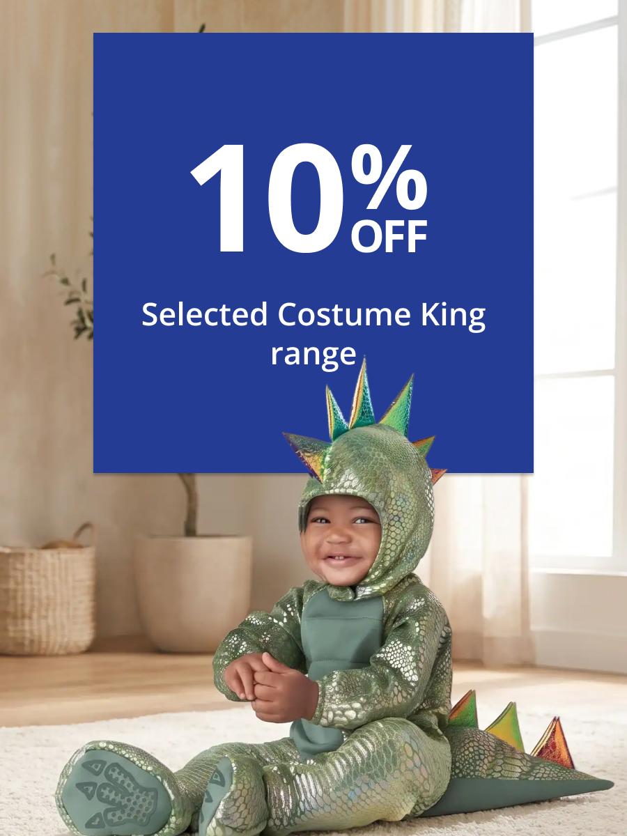 10% Off Selected Costume King range