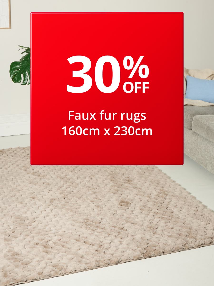 30% off Faux rugs