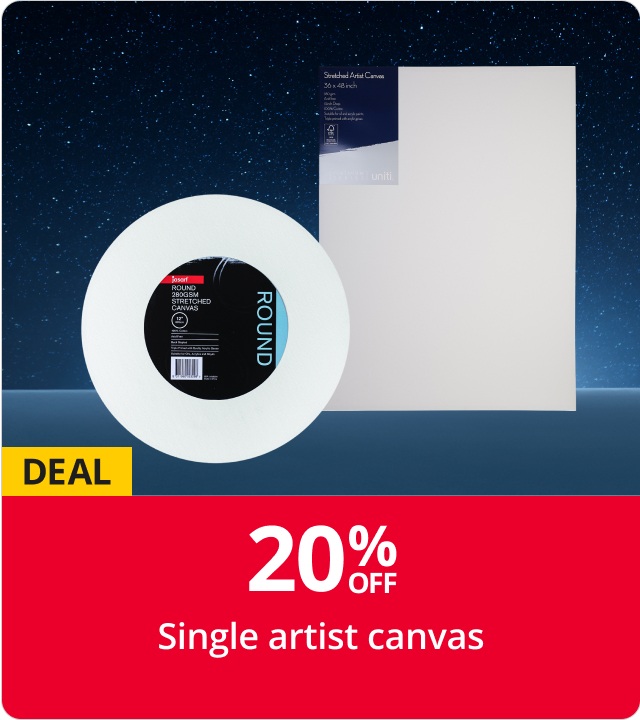 20% off Single artist canvas