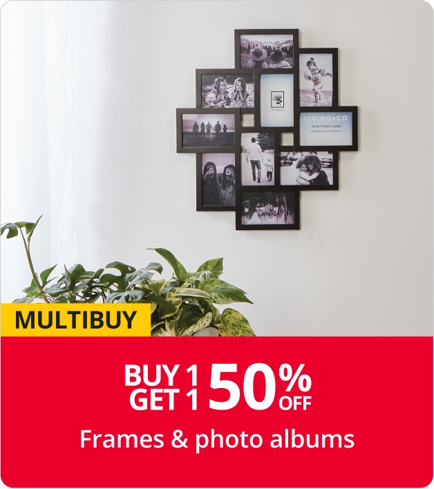Buy 1 get 1 50% frames & photo albums