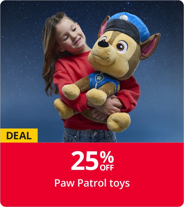 25% off Paw Patrol pre-school toys
