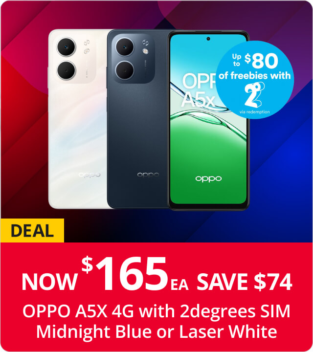 OPPO A5X 4G Now $179EA Save $60
