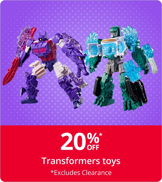 20% off Transformers toys