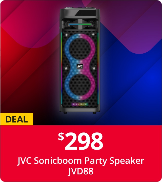 JVC Sonicboom Party Speaker JVD88 $298