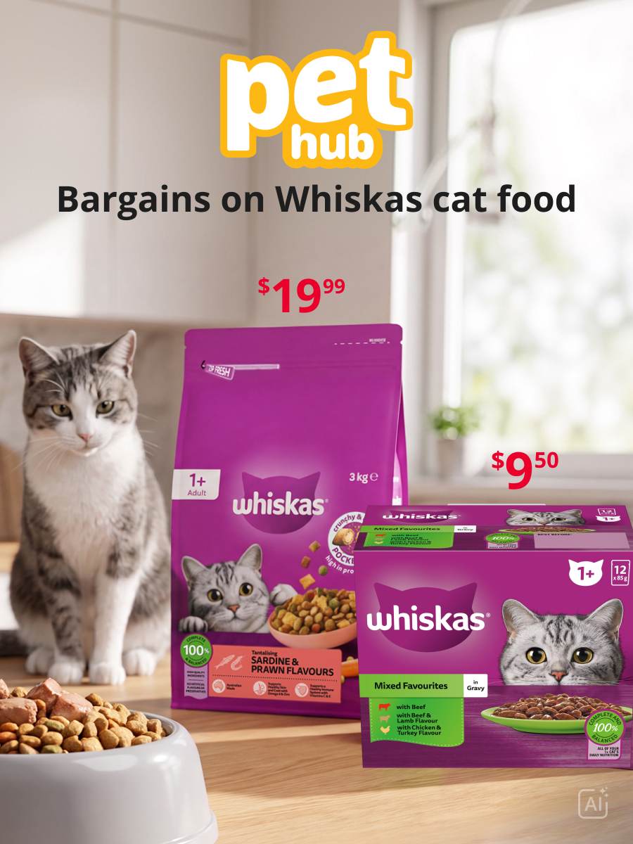 Bargains on Whiskas catfood