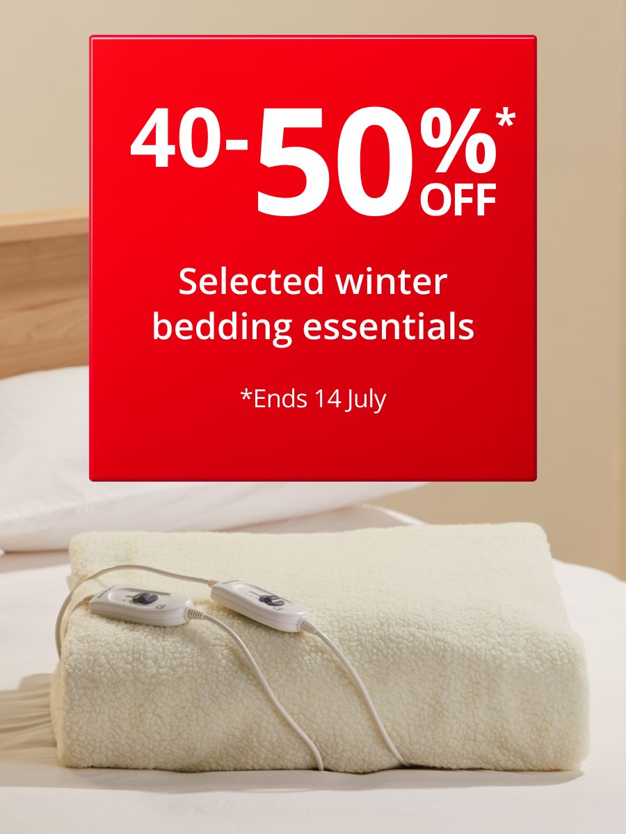 40 to 50% off Selected winter bedding