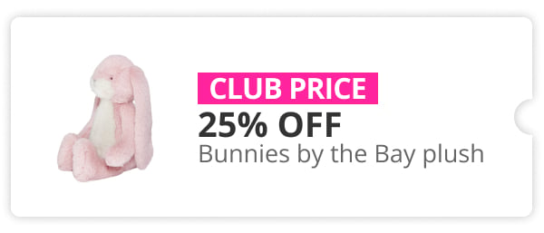 25% off Bunnies by the Bay plush