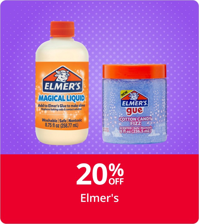 20% off Elmer's glue & more