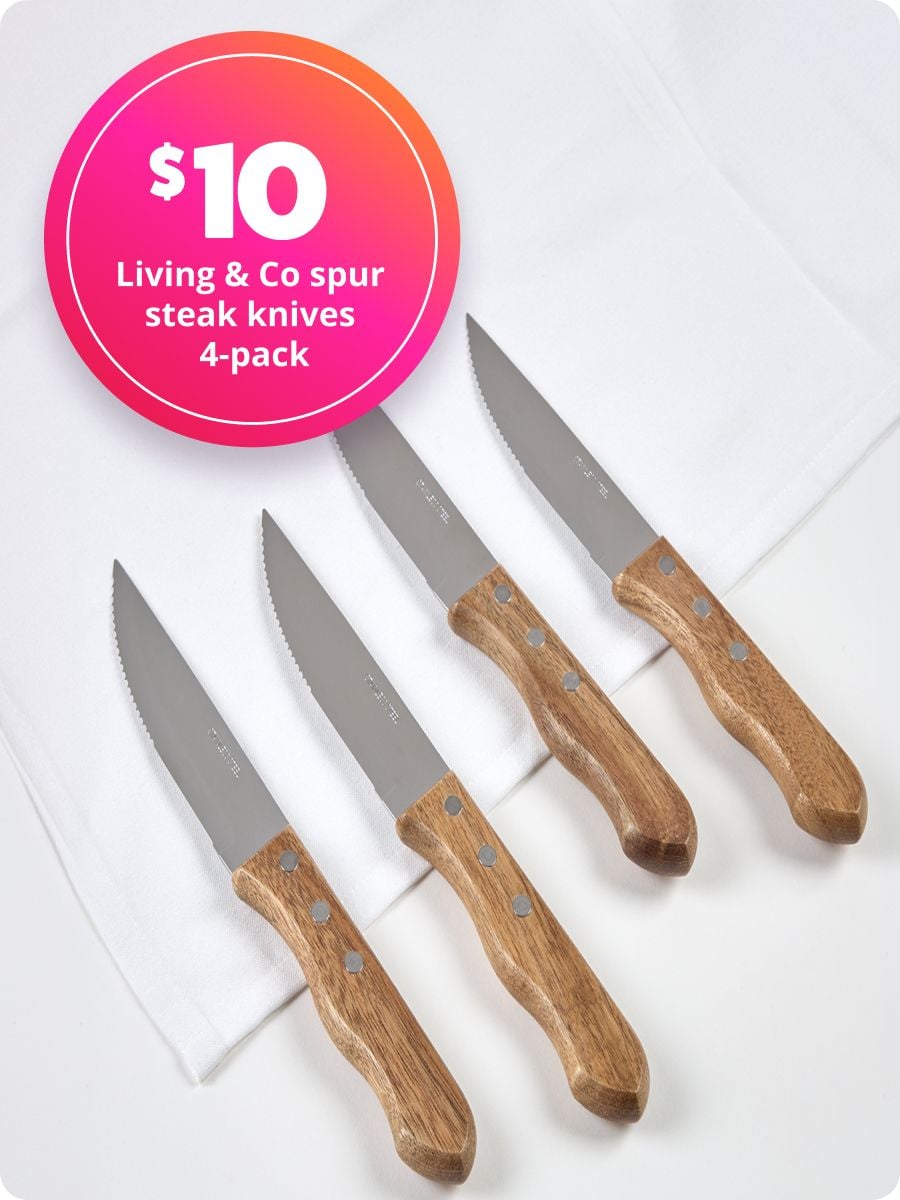 $10 Living & Co spur steak knives 4-pack