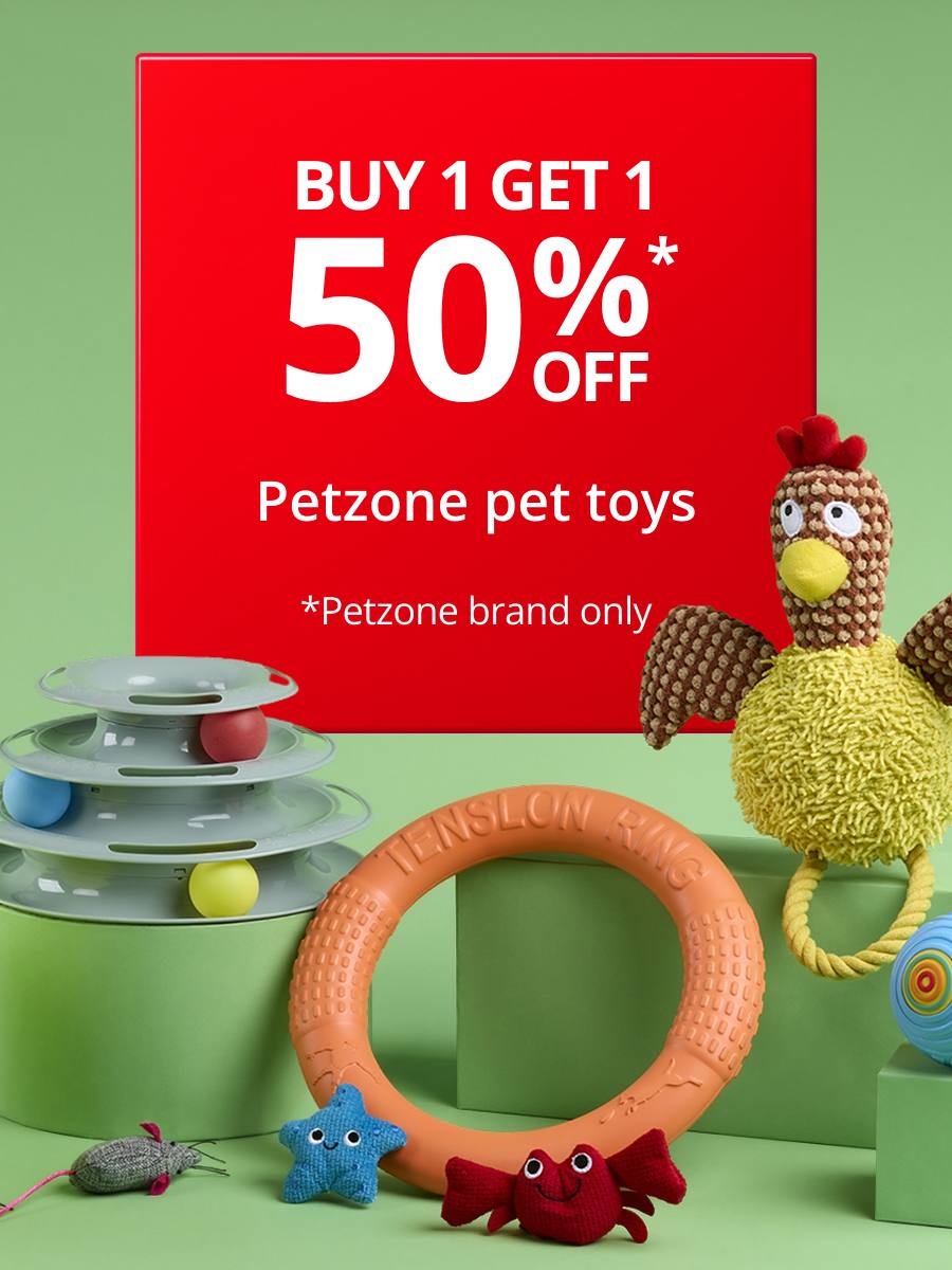 Buy 1 get 1 50% off Petzone pet toys