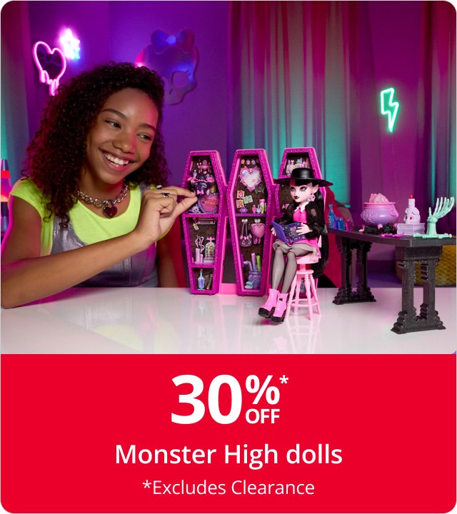 30% off Monster High dolls