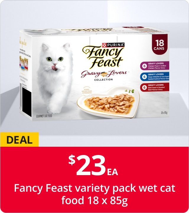 $23 Fancy Feast variety pack wet cat food