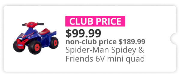 $99.99 Spider-Man Spidey & Friends 6V mini quad