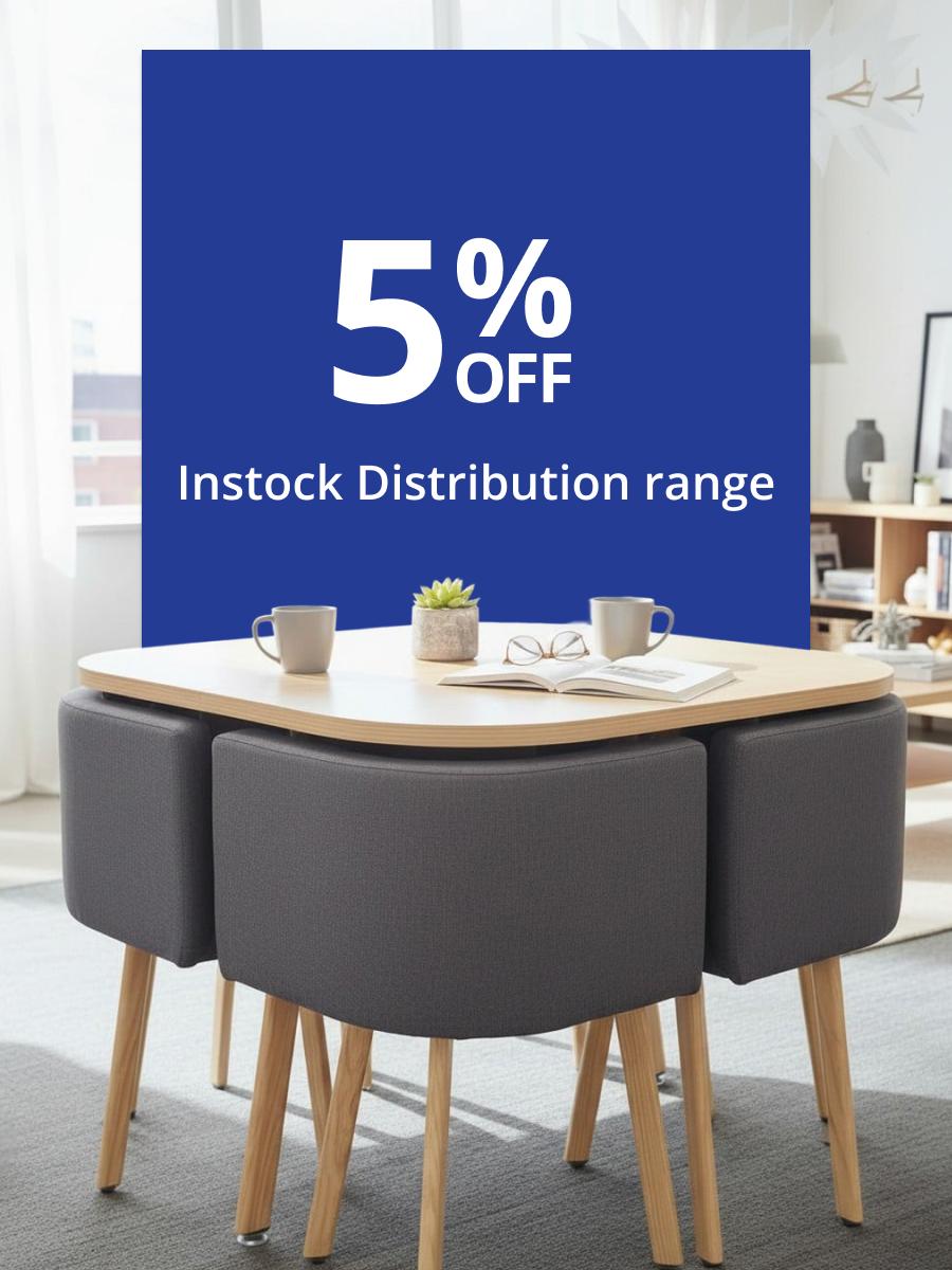 5% Off Instock Distribution range