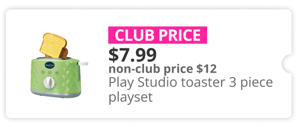 $7.99 Play Studio toaster 3 piece playset
