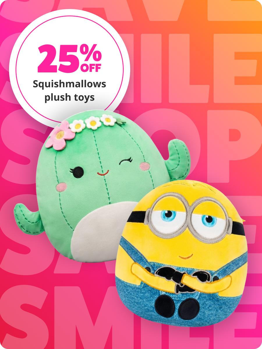 25% off Squishmallows plush toys
