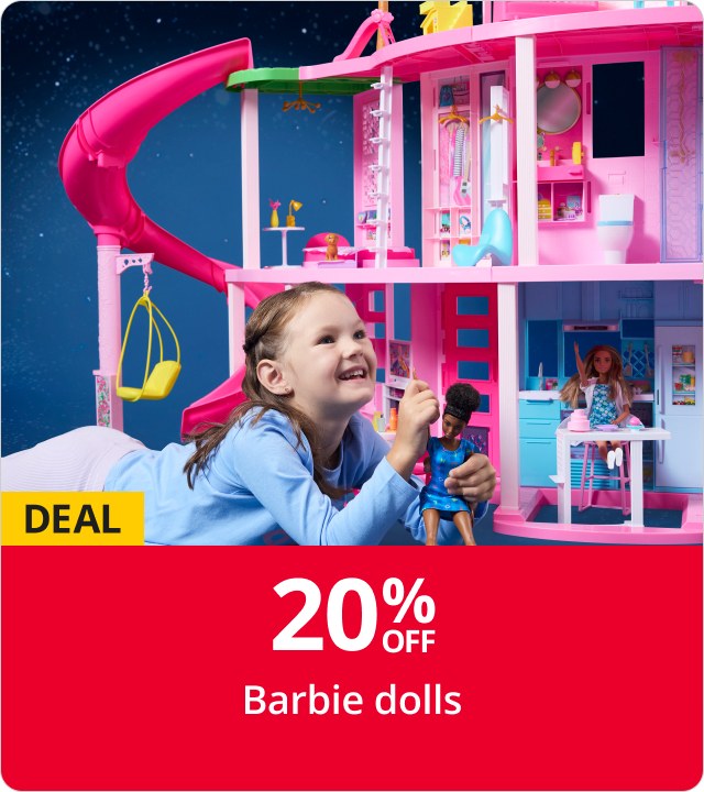 20% off Barbie dolls