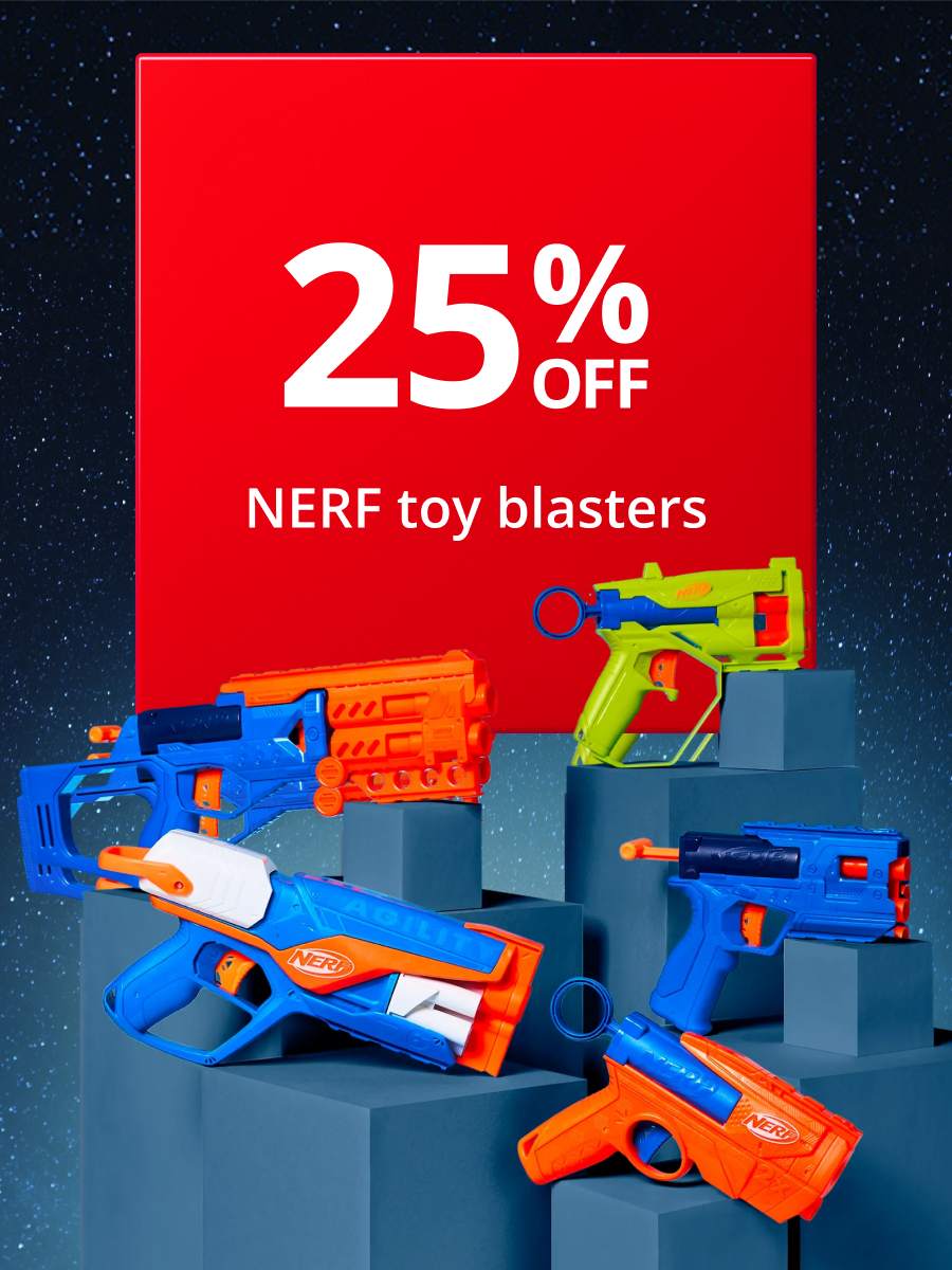 25% off NERF toy blasters