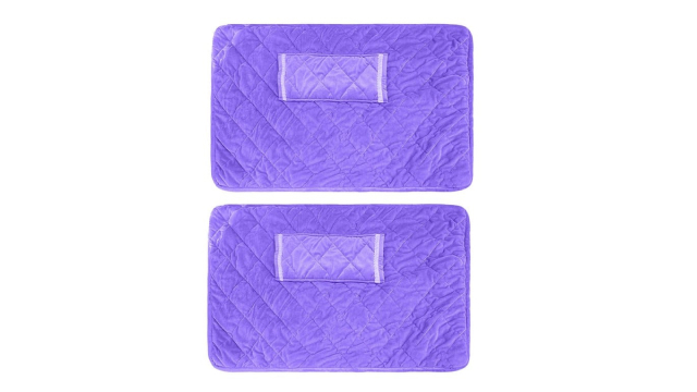2pcs USB Heating Pad Portable 5V Heated Travel Blanket Pads For Car Airplane Purple