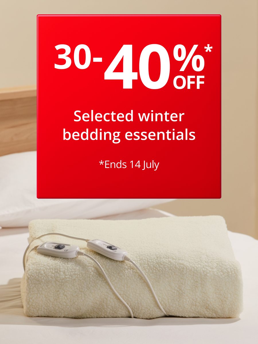 40 to 50% off Selected winter bedding