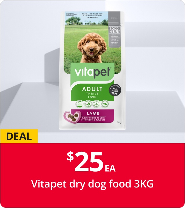 $25 Vitapet dry dog food 3KG