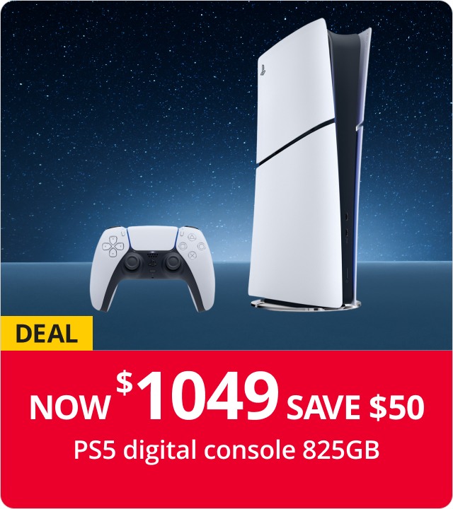 PS5 digital console 825GB Now $1049 Save $50
