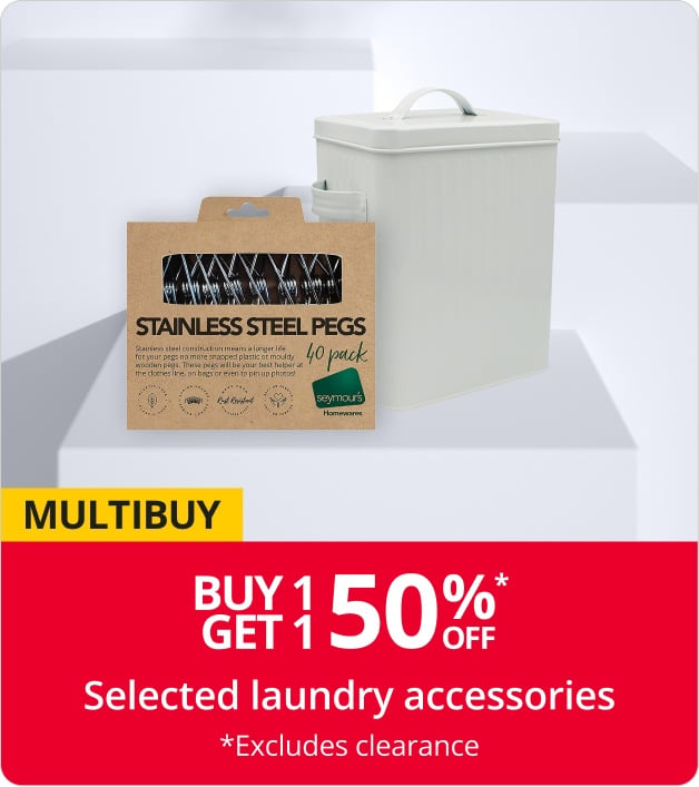 Buy 1 get 1 50% on selected laundry items