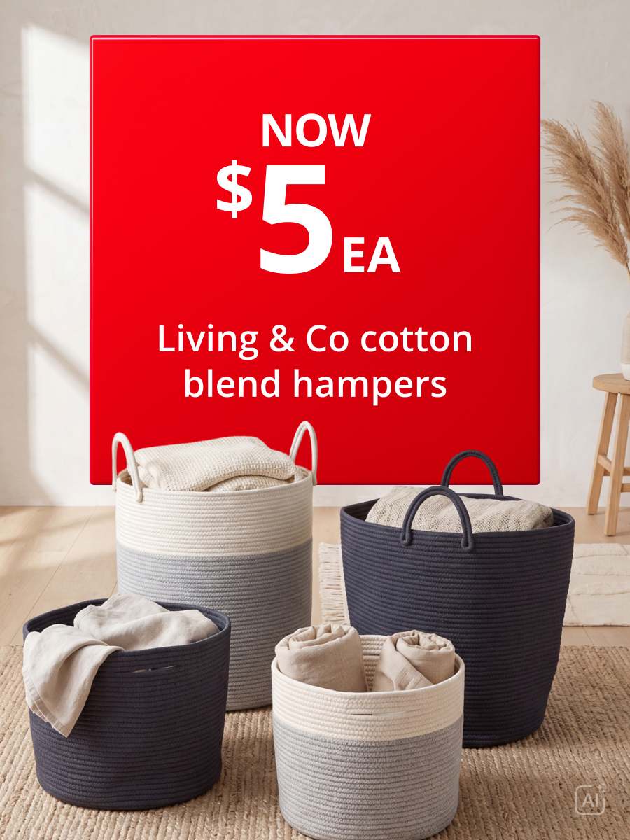 Living Co Button Robe Baskets