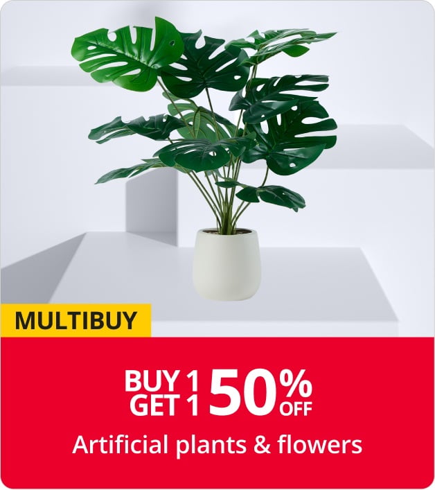 Buy 1 get 1 50% off artificial plants & flowers