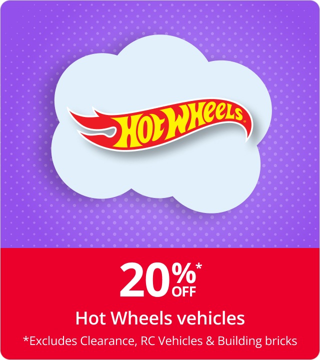 20% off Hot Wheels vehicles