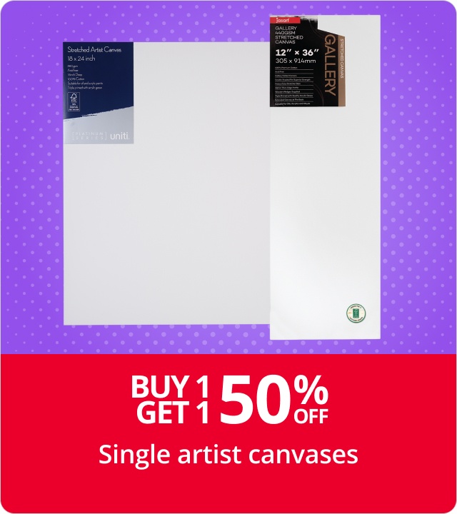 Buy 1 get 1 HALF PRICE Price Single artist canvases