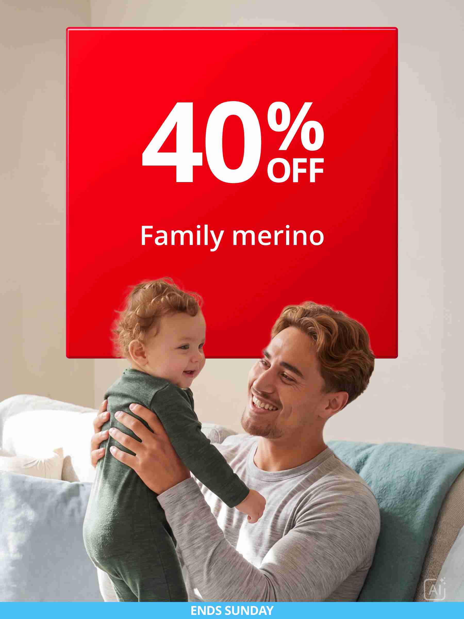 40% off Family Merino