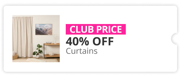 40% off Curtains