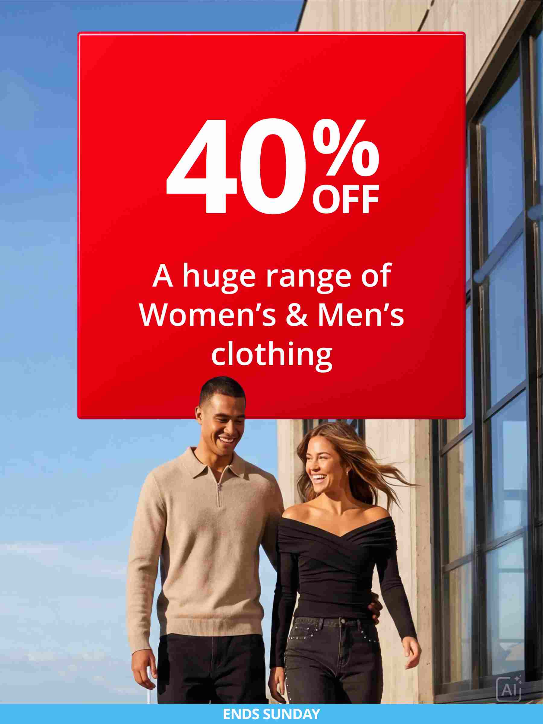 40% off Women's & Men's