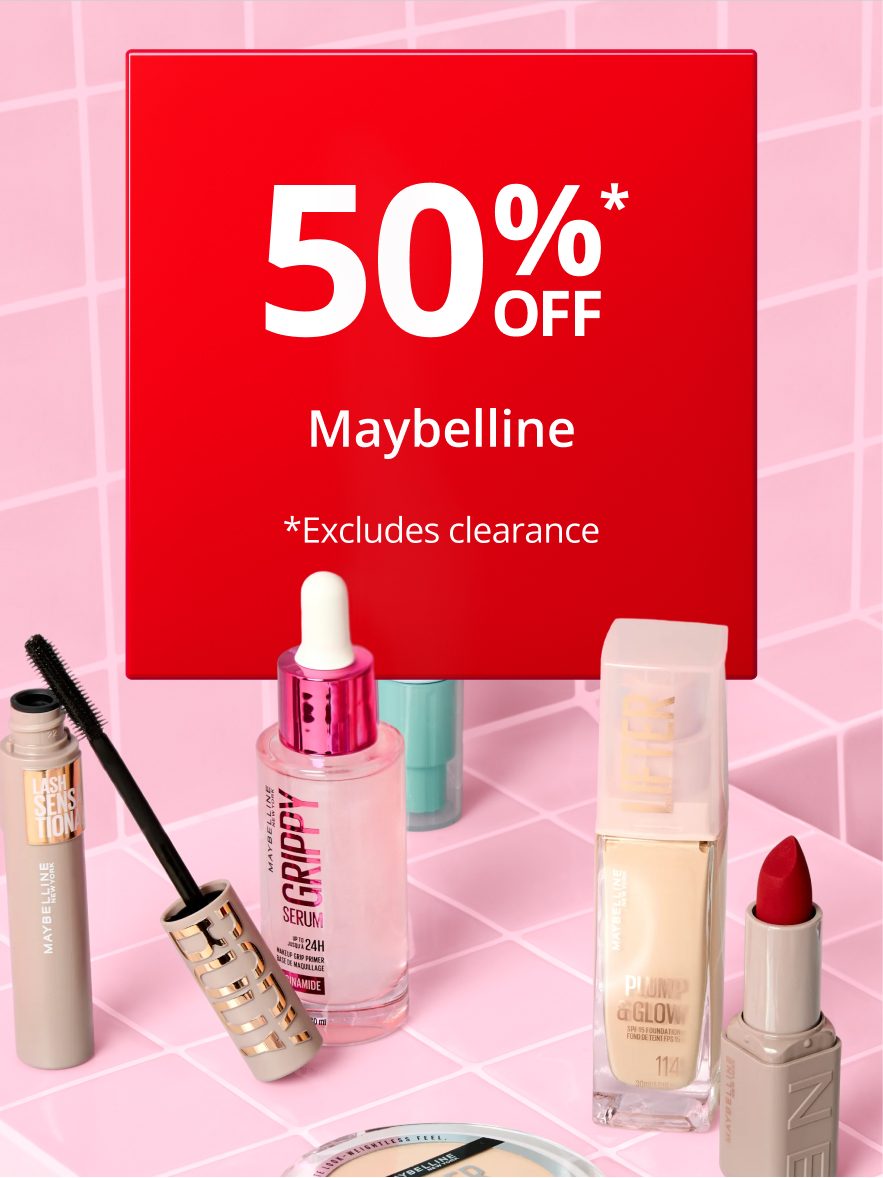 50% OFF* Maybelline