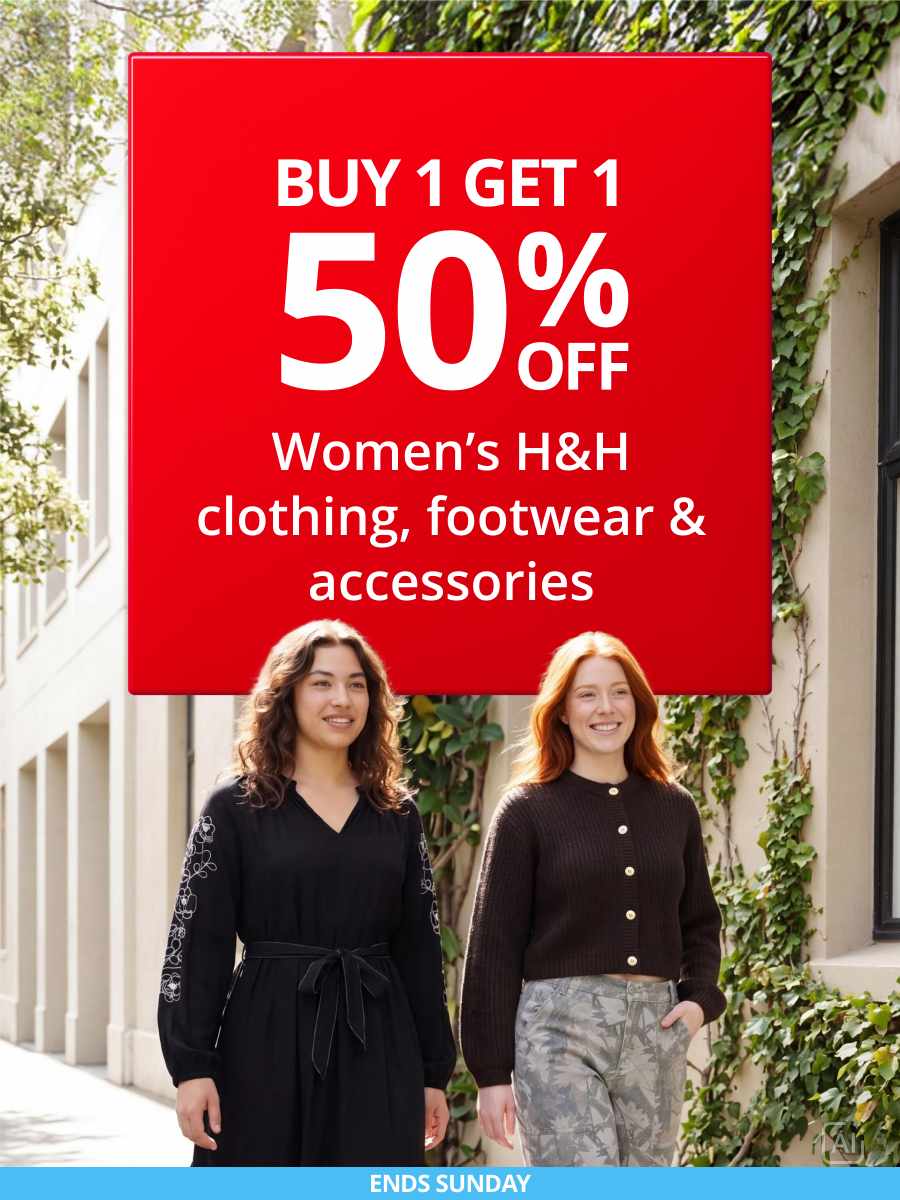 Buy 1 get 1 50% off Womens H&H clothing