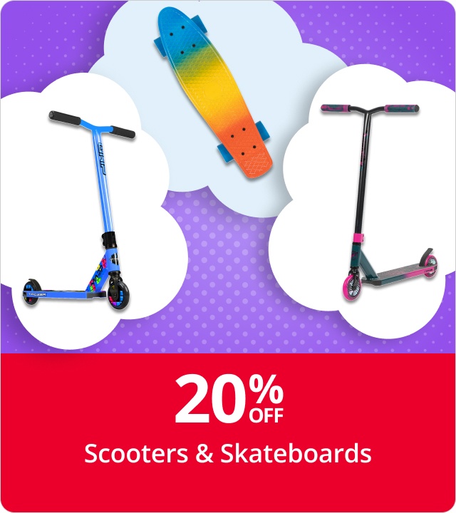 20% off Scooters & Skateboards