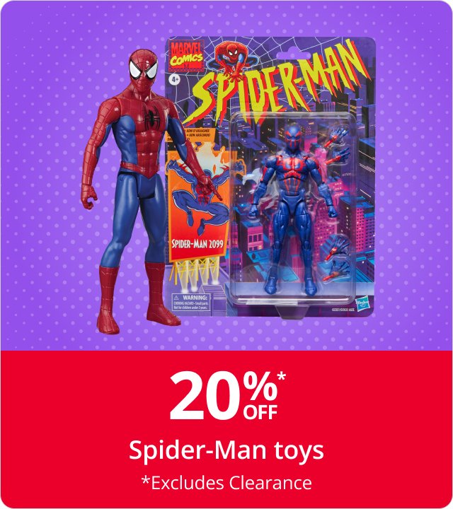 20% off Spider-Man toys