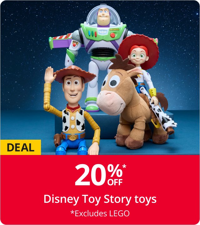 25% Disney Toy Story toys