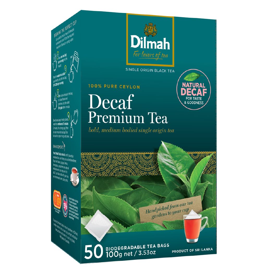 Dilmah Premium Ceylon Decaf Black Teabags 50 bags The Warehouse