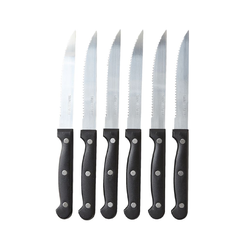 Living & Co Steak Knives Stainless Steel 6 Pack Stainless Steel The