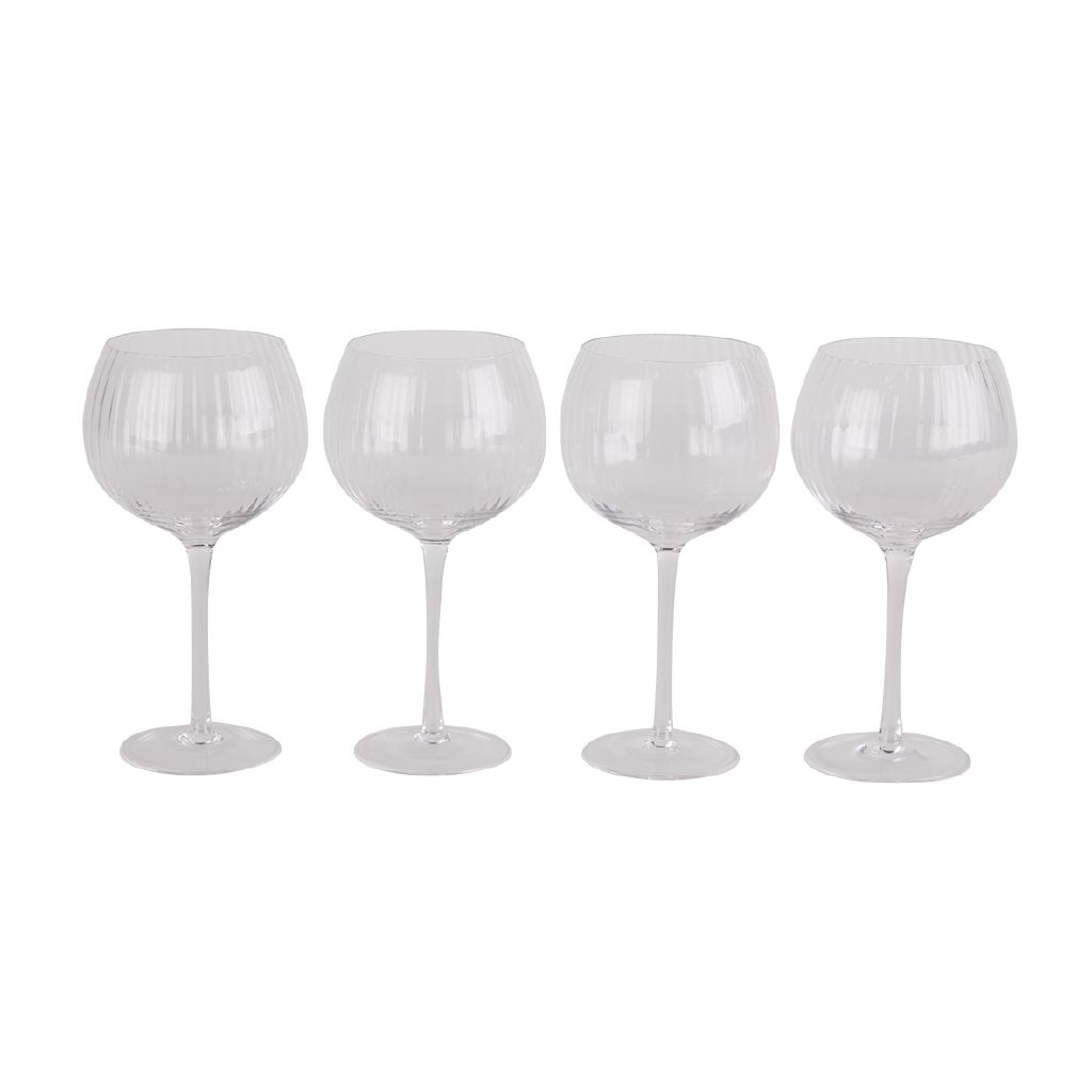 Living & Co Vintage Gin Glasses Clear 4 Pack