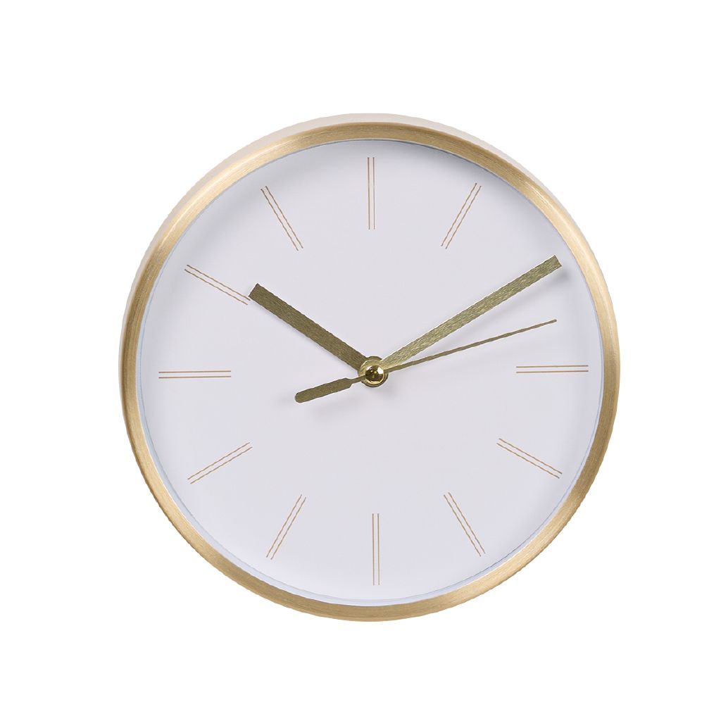 Living & Co Aluminum Round Clock Gold 15cm