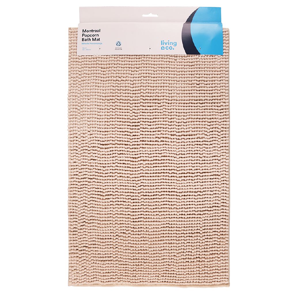 Living & Co Montreal Popcorn Bath Mat Beige 50cm x 80cm Beige The