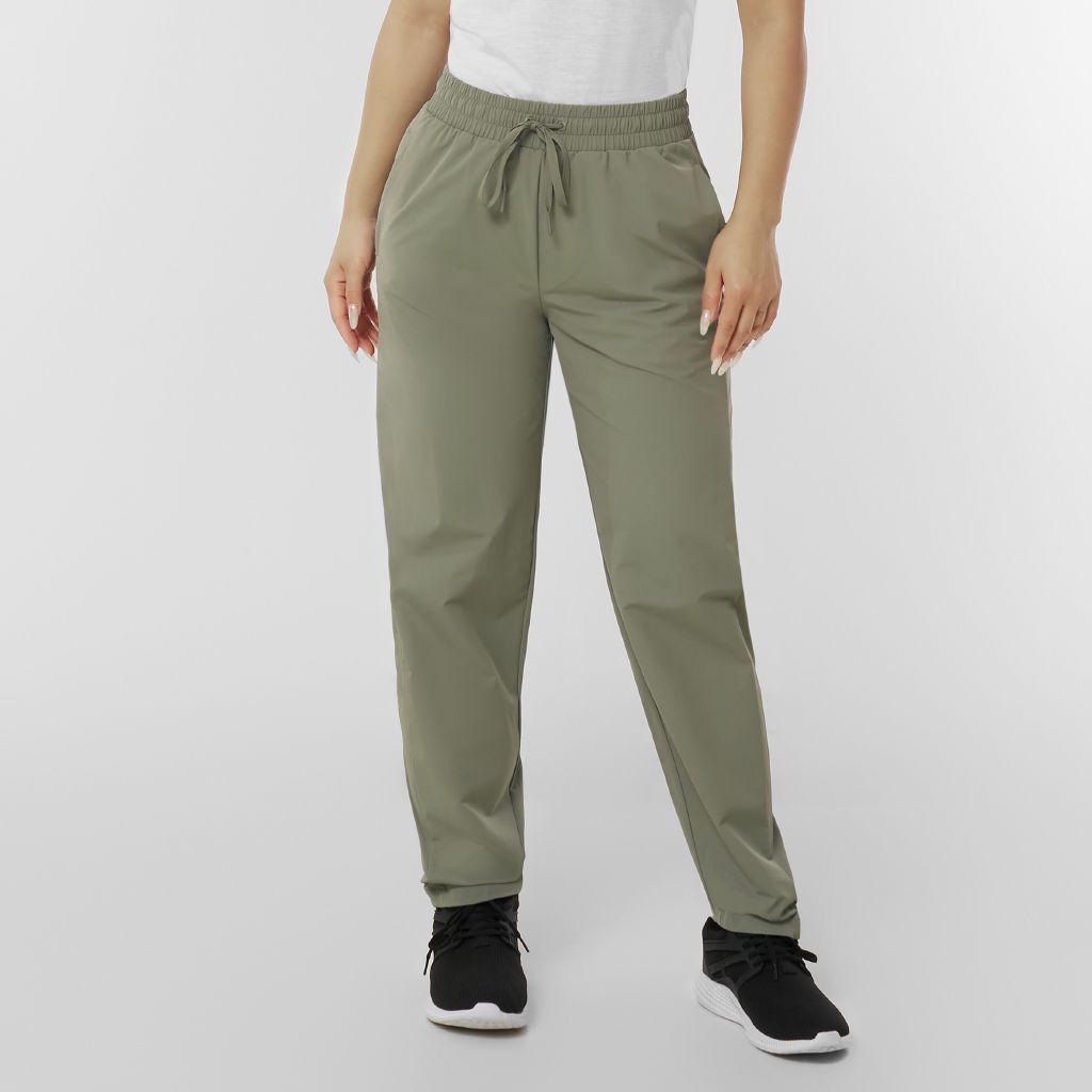 Active Intent Women's Stretch Taper Woven Pants Grey Mid | The Warehouse