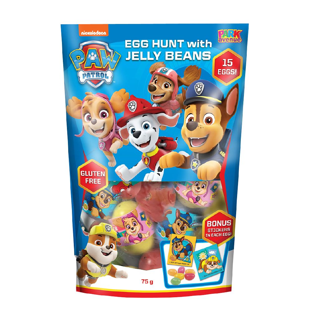 Paw Patrol Hunt Bag With Jelly Beans And Stickers 15pk 75g The Warehouse