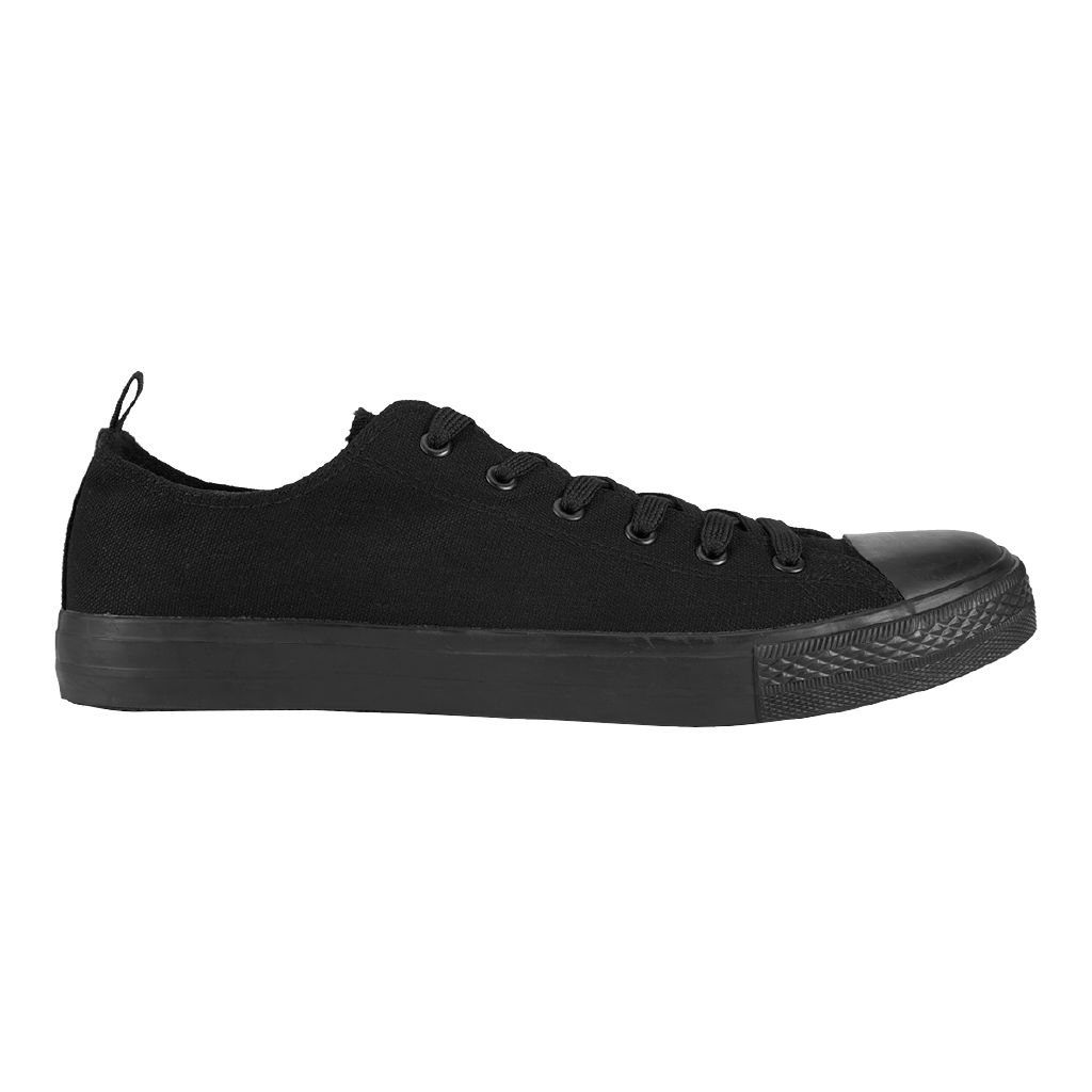 H&H Adults' Unisex Freestyle Canvas Low Top Sneakers Black The Warehouse