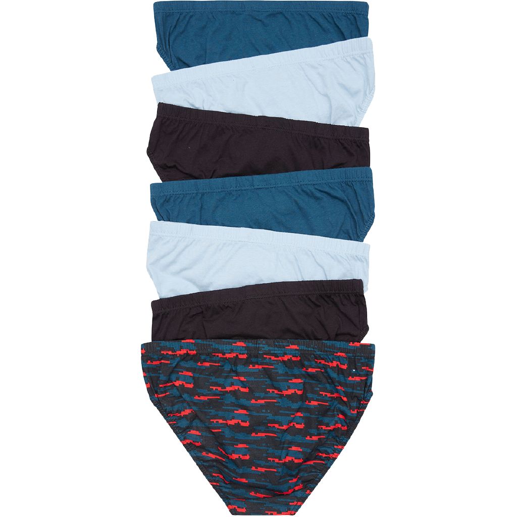 Rio Men's Briefs 7 Pack Black/Grey S23 42K The Warehouse