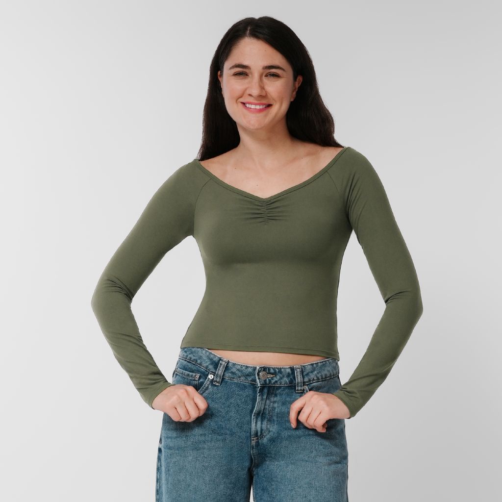 H&H Women's Contour Sweetheart Off Shoulder Top